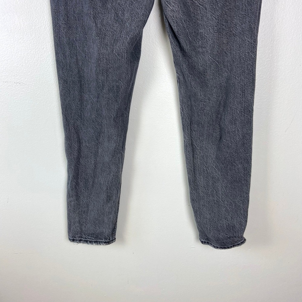 American Eagle Highest Rise Mom Jean Distressed Faded Black Gray Size 2 Regular - Picture 7 of 11